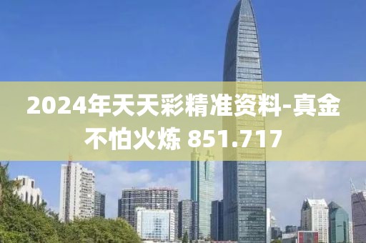 2024年天天彩精準(zhǔn)資料-真金不怕火煉 851.717