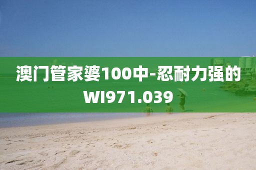 澳門管家婆100中-忍耐力強的WI971.039