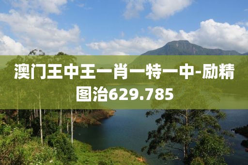 澳門王中王一肖一特一中-勵精圖治629.785