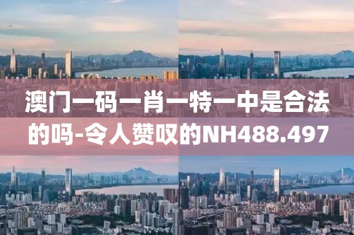 澳門一碼一肖一特一中是合法的嗎-令人贊嘆的NH488.497