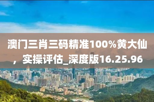 澳門三肖三碼精準100%黃大仙,實操評估_深度版16.25.96