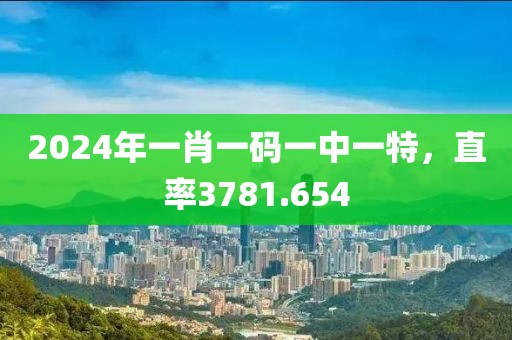 2024年一肖一碼一中一特,直率3781.654