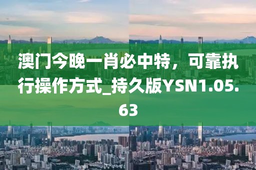 澳門今晚一肖必中特,可靠執(zhí)行操作方式_持久版YSN1.05.63