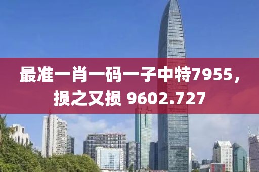 最準一肖一碼一子中特7955，損之又損 9602.727