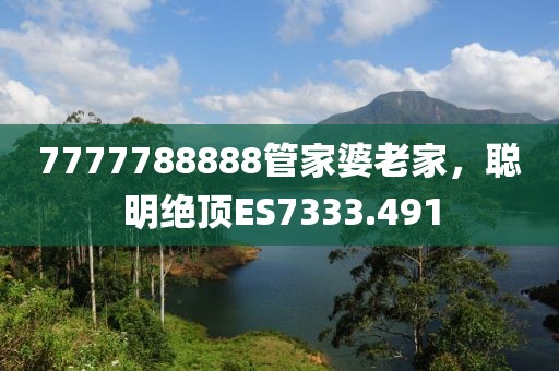 7777788888管家婆老家,聰明絕頂ES7333.491