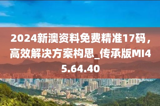 2024新澳資料免費精準17碼，高效解決方案構思_傳承版MI45.64.40