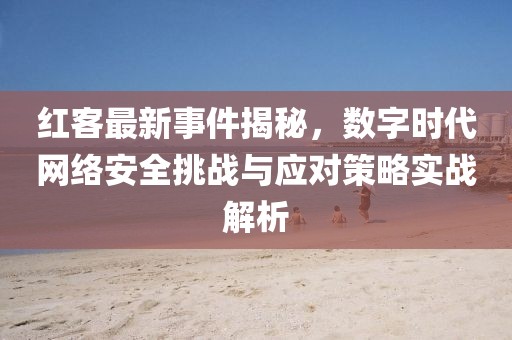 紅客最新事件揭秘，數字時代網絡安全挑戰與應對策略實戰解析