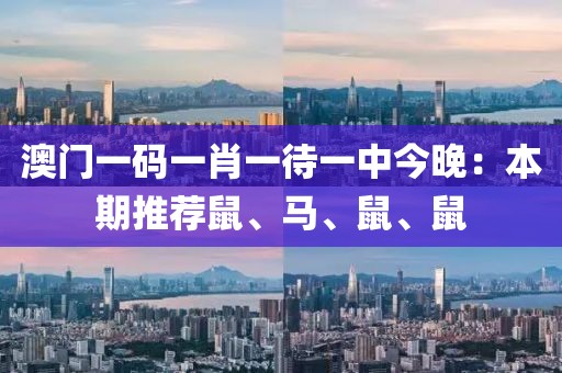 澳門一碼一肖一待一中今晚：本期推薦鼠、馬、鼠、鼠