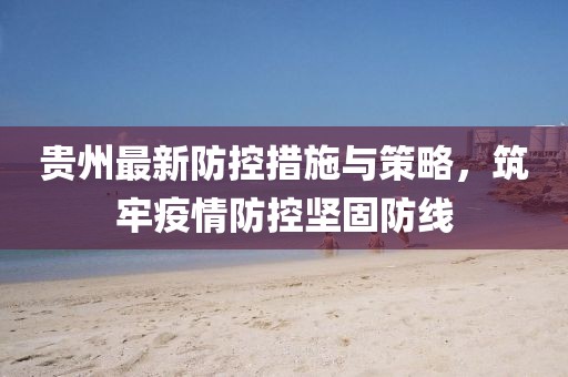 貴州最新防控措施與策略，筑牢疫情防控堅(jiān)固防線