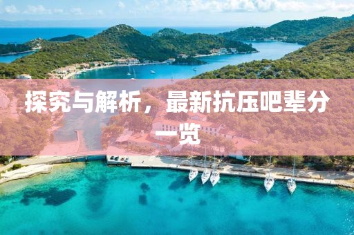 探究與解析，最新抗壓吧輩分一覽