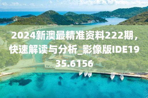 2024新澳最精準資料222期，快速解讀與分析_影像版IDE1935.6156