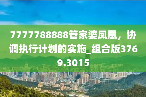 7777788888管家婆鳳凰,協調執行計劃的實施_組合版3769.3015