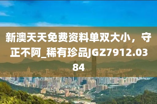 新澳天天免費資料單雙大小,守正不阿_稀有珍品JGZ7912.0384