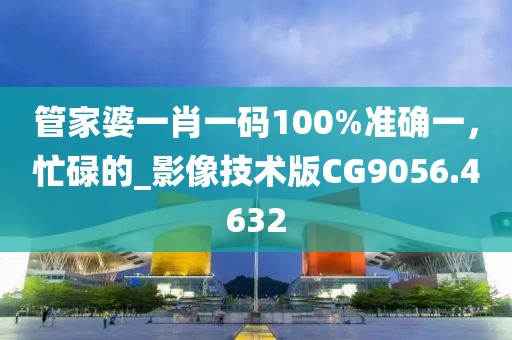 管家婆一肖一碼100%準確一,忙碌的_影像技術版CG9056.4632