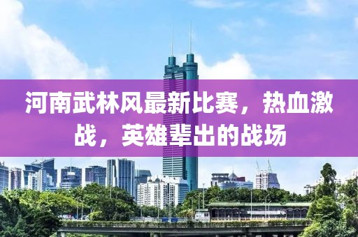 河南武林風最新比賽,熱血激戰,英雄輩出的戰場
