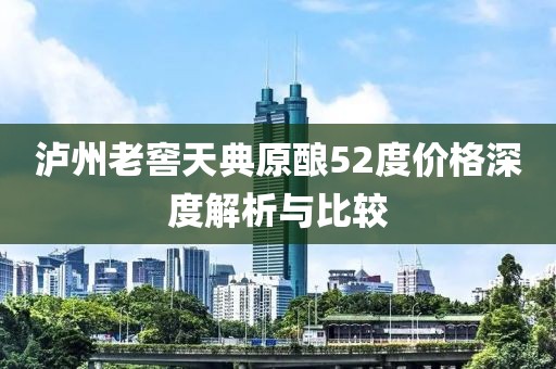 瀘州老窖天典原釀52度價格深度解析與比較