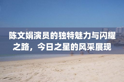 陳文娟演員的獨特魅力與閃耀之路,今日之星的風采展現