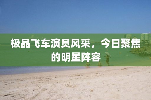 極品飛車演員風采,今日聚焦的明星陣容