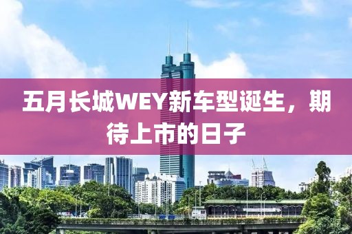 五月長城WEY新車型誕生,期待上市的日子