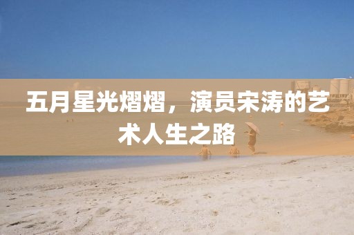 五月星光熠熠,演員宋濤的藝術人生之路