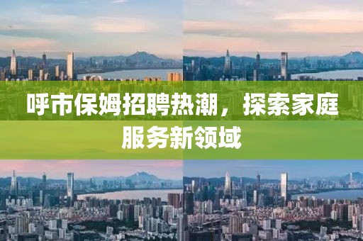 呼市保姆招聘熱潮，探索家庭服務新領域