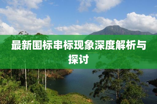 最新圍標串標現象深度解析與探討
