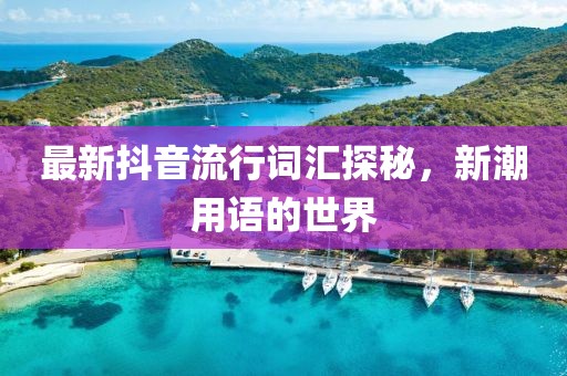 最新抖音流行詞匯探秘，新潮用語的世界