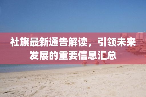 社旗最新通告解讀，引領(lǐng)未來發(fā)展的重要信息匯總