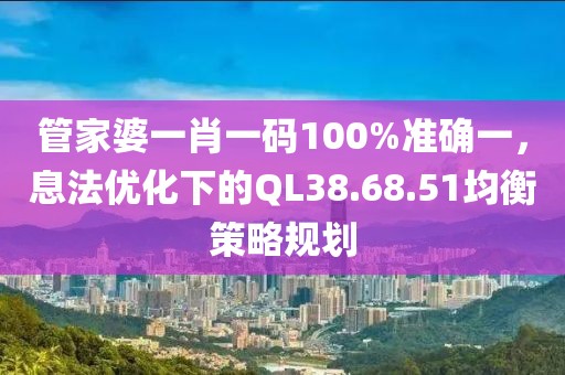 管家婆一肖一碼100%準確一，息法優化下的QL38.68.51均衡策略規劃