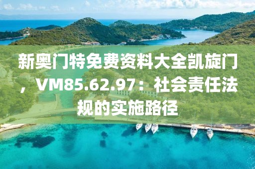 新奧門特免費資料大全凱旋門，VM85.62.97：社會責任法規的實施路徑