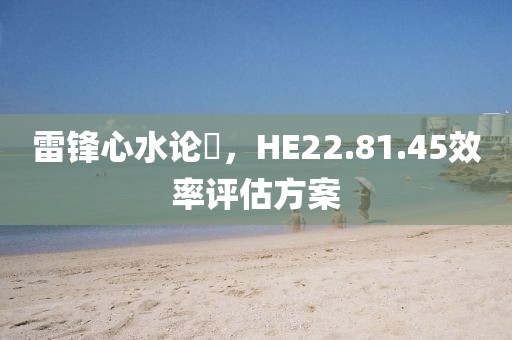 雷鋒心水論枟，HE22.81.45效率評估方案