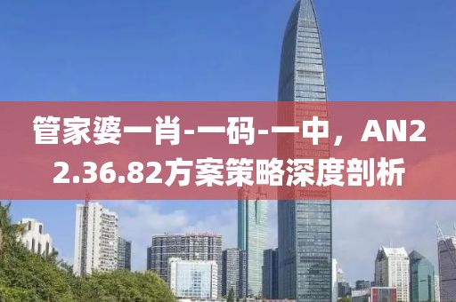 管家婆一肖-一碼-一中，AN22.36.82方案策略深度剖析