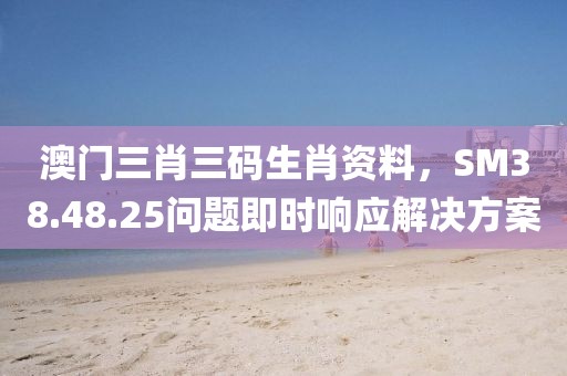 澳門三肖三碼生肖資料，SM38.48.25問題即時響應解決方案