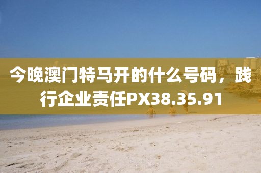 今晚澳門特馬開的什么號碼,踐行企業責任PX38.35.91