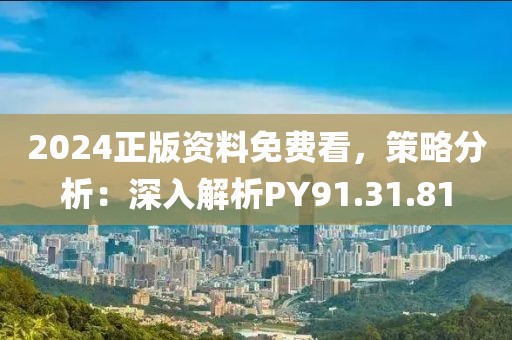 2024正版資料免費看，策略分析：深入解析PY91.31.81