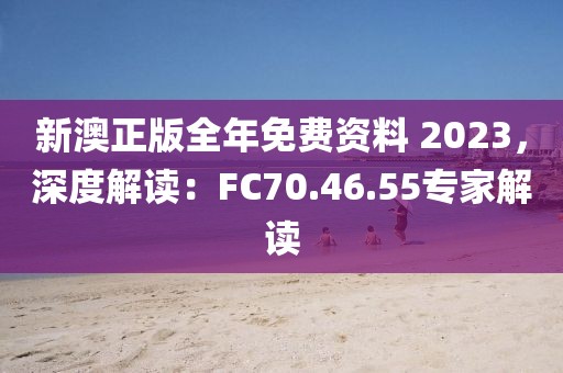 新澳正版全年免費資料 2023，深度解讀：FC70.46.55專家解讀