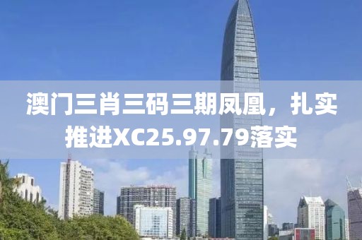澳門三肖三碼三期鳳凰，扎實推進XC25.97.79落實