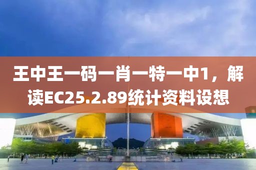 王中王一碼一肖一特一中1，解讀EC25.2.89統計資料設想