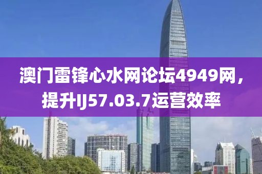 澳門雷鋒心水網論壇4949網,提升IJ57.03.7運營效率