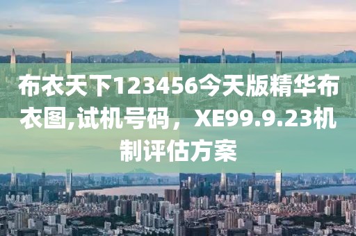 布衣天下123456今天版精華布衣圖,試機號碼，XE99.9.23機制評估方案