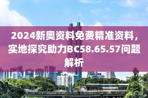 2024新奧資料免費精準資料,實地探究助力BC58.65.57問題解析
