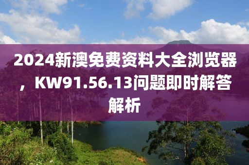 2024新澳免費資料大全瀏覽器,KW91.56.13問題即時解答解析