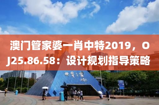 澳門管家婆一肖中特2019，OJ25.86.58：設計規劃指導策略