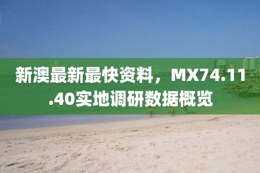 新澳最新最快資料，MX74.11.40實地調(diào)研數(shù)據(jù)概覽