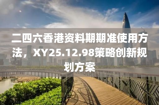 二四六香港資料期期準(zhǔn)使用方法,XY25.12.98策略創(chuàng)新規(guī)劃方案