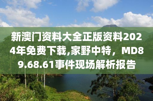 新澳門資料大全正版資料2024年免費下載,家野中特，MD89.68.61事件現場解析報告