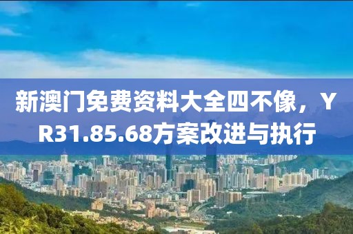 新澳門免費資料大全四不像,YR31.85.68方案改進與執行