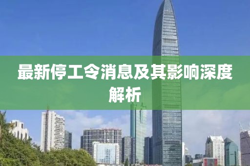 最新停工令消息及其影響深度解析