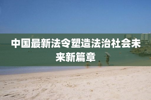 中國最新法令塑造法治社會未來新篇章