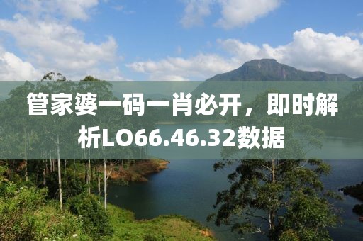 管家婆一碼一肖必開,即時解析LO66.46.32數(shù)據(jù)